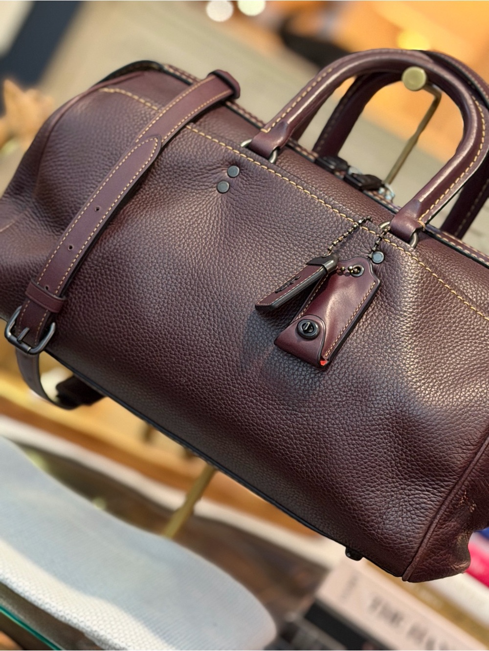 RESERVED - COACH 1941 Rogue 36 Satchel in Oxblood & Pewter w/Suede Interior HTF - Picture 3 of 17